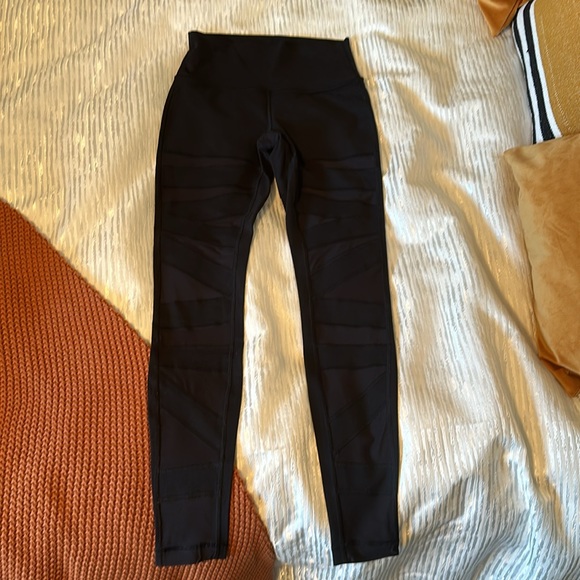 Lululemon Wunder Under Tech Mesh Black Leggings - Picture 2 of 5